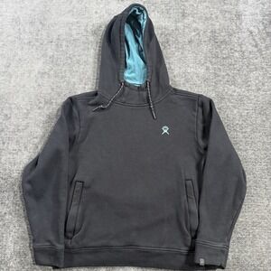 Hydro Flask Women's Black Hoodie Pullover Size Medium Kangaroo Zip Pockets